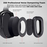▶ Orejeras con Bluetooth NRR de 28 dB, ajustable, para casco, color negro