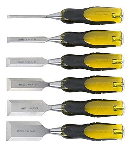 Herramientas de carpintería Juego de cinceles de hoja corta Stanley 16-971 FatMax de 6 piezas