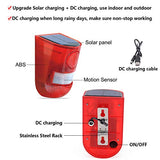 ▶ Solar Sound & Light Alarm Motion Sensor 110 Decibels Siren Sound Alert & 6LEDs Flash Warning Strobe Security Alarm System for Farm Villa
