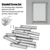 🔩 Tornillo de soporte de letrero, acero inoxidable Fácil de instalar Tornillos de soporte de 12x60 mm para colgar cuadros Instalación