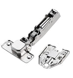 YENUO - Bisagra empotrada para puerta de ropero de cocina de 110 grados con bisagras hidráulicas cerradas, ajuste en T, fácil de instalar, equipado con tornillos, 1 par o 5 pares (1 par)