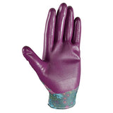 ▶ Guantes de jardinería Guantes de trabajo y jardinería con revestimiento de nitrilo para mujer, talla M (497 M)