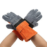 ▶ Guantes ignífugos Guantes de protección para cocinar al Aire Libre Mediante Soldadura Naranja