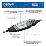▶ DREMEL - Kit de Perforadora de Velocidad Variable de 120 Voltios con un Acoplamiento y 25 Accesorios