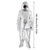 ▶ Greatideal Traje de protección contra Incendios | Ropa de protección contra Incendios de Papel de Aluminio | Traje aluminizado Resistente al Calor de 500 Grados La Ropa ignífuga Incluye 1 Sombrero