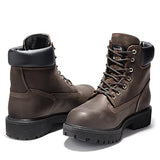 ▶ TIMBERLAND PRO Botas de trabajo industriales con cierre directo de acero de 6 pulgadas para hombre, impermeables, aisladas, Marrón, 7.5 US