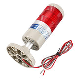Baomain Columna de luz de señal industrial LED alarma redonda luz indicadora de luz continua luz de advertencia roja CA 110 V