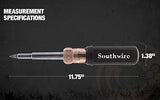 Southwire 59723940 - Destornillador multipunta 12 en 1; puntas intercambiables; mango de agarre cómodo; hexagonal 1/4"; 5/16"; 3/8"; Phillips #1;2;3; ranurado SL4-5;SL6-8;sl8-10; y cuadrado #1;2