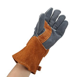 ▶ Guantes ignífugos de protección para Barbacoa Guantes de Cocina para Exteriores Resistentes al Calor ignífugos portátiles para soldar Café