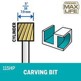 ▶ DREMEL -  Max Life 115HP 5/16" (7,9 mm) Broca giratoria de alto rendimiento, paquete de 2