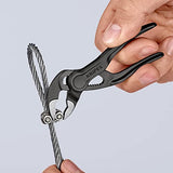 ▶ KNIPEX Cobra® XS Llave para tubos y tenaza para bombas de agua gris atramentado, superficie rugosa y en relieve 100 mm (cartulina autoservicio/blíster) 87 00 100 BK