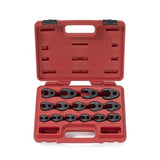 ▶ NEIKO ® Juego de llaves de pata de gallo métricas  para carraca de 3/8" y 1/2", tamaño jumbo, Cr-Mo, 1 | Juego de 15 piezas
