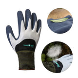 ▶ Guantes de jardinería  para mujer, guantes de trabajo impermeables con revestimiento de nitrilo para flores, plantas de jardinería, excavación de verduras, plantación, deshierba, siembra y trasplante