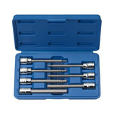 ▶ NEIKO Juego de vasos Allen hexagonales extralargos de 3/8", métricos, de 3 mm a 10 mm | Juego de 7 piezas, acero S2 y Cr-V