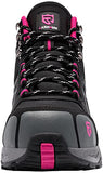 ▶ LARNMERN Botas de Acero para Mujeres Ligero Zapatos de Seguridad Prueba de Puntería Tenis de Seguridad Industrial Construcción Trabajo(25.0 cm, Rosa)