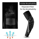 ROCKBROS Mangas de brazo para hombre, coderas, UPF50, protección UV, codero, compresión, enfriamiento, MTB, manga de ciclismo, Negro, Large