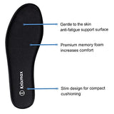 Knixmax Plantillas de espuma viscoelástica para hombre, cómodas plantillas de repuesto para botas, zapatos de trabajo, zapatos deportivos, color negro US 11/EU 44