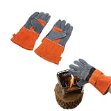 ▶ Guantes ignífugos Guantes de protección para cocinar al Aire Libre Mediante Soldadura Naranja