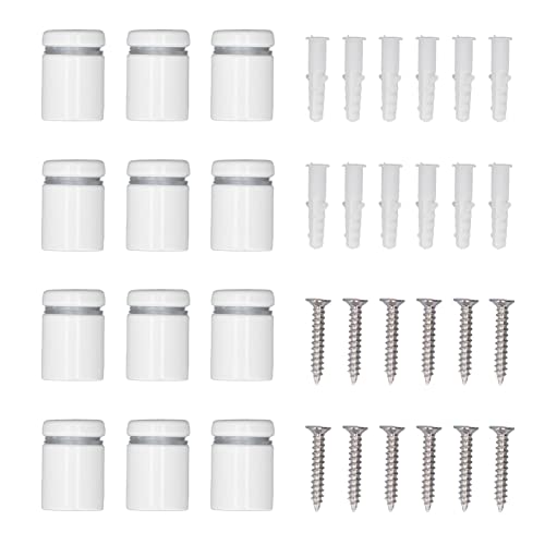 🔩 Orenic 12 Piezas Clavo Separador De Vidrio Publicitario, Tornillos Para Soportes De Letreros De Pared De Acero Inoxidable De 19x25 Mm, Juego De Tornillos Para Clavos Publicitarios De Acero Inoxidable