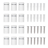 🔩 Orenic 12 Piezas Clavo Separador De Vidrio Publicitario, Tornillos Para Soportes De Letreros De Pared De Acero Inoxidable De 19x25 Mm, Juego De Tornillos Para Clavos Publicitarios De Acero Inoxidable