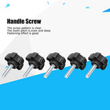 ▶ Tornillo de Mariposa Roscado Macho de 5 Piezas, Tornillo de Mariposa Con Mango de Plástico M6 de 25 Mm, Tornillo de Cabeza de Estrella de Cinco Puntas, Perilla de Agarre Roscadatornillo combinado