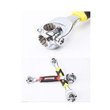 ▶Llave multifuncional 8 en 1, llave 48 en 1 con cabezal giratorio de 360 grados (amarilla)