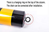 ▶ Bolardo de Barra de Seguridad y Cadena de Barrera Juego de 5 m Postes de Metal y bolardos de estacionamiento de Cadena de plástico con Anillo Colgante y Base móvil