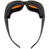 ▶ Global Vision Gafas de seguridad Outfitter con marcos negros mate y lentes de espejo de conducción antivaho