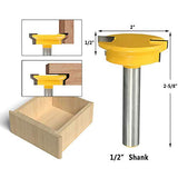 ▶ Broca fresadora Herramienta de Carpintería 1/2 Mango Cajón Recto Moldeo Router , Mango de Madera de Aleación de Fresa Con Herramientas Para Trabajar la Madera- Amarillo
