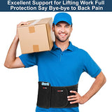 ▶ Cinturón de protección Lumbar , cinturón de protección para la cintura para aliviar el dolor, escoliosis, ciática, hernia de disco, cinturón de apoyo lumbar inferior ajustable y flexible con almohadilla extraíble (L/XL (31-38 pulgadas)