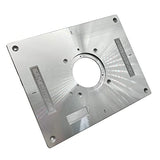 Mesa de enrutador de aluminio para bancos de carpintería, placa de enrutador, herramientas de madera, fresadora con anillos (rojo 13 pulgadas)