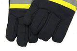 ▶ Guantes ignífugos de Cuero contra Incendios, Guantes de Bombero Impermeables Resistentes al Fuego ignífugos de Trabajo Resistentes a Altas temperaturas