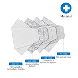 ▶ Mascarillas desechables  Set de 10 Cubrebocas Certificado KF94 Estilo Coreano. Máscara facial para adulto protección premium de 4 capas de filtración y proteccion contra particulas. Ajustador nasal oculto.