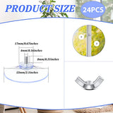 ▶ Ventosas con tornillos, rosca M4, ventosa de PVC transparente con gancho de tornillo, tuerca de mariposa de 2 pulgadas de diámetro, ventosa transparente con tapa para cocinas, oficinas, baño (12 juegos)