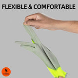 ▶ Guantes de jardinería  y Guantes Trabajo Ligero (amarillo, Tamaño L/G, PU2103)