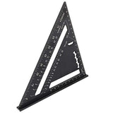 Herramientas Carpintería  Aleación de Aluminio de 7 Pulgadas Triángulo Carpintería Cuadrado Carpintero Cuadrado Herramienta de Diseño Triángulo Transportador de ángulos (Métrico)
