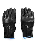 QWORK Guantes de trabajo antivibración, guantes con revestimiento de punto sin costuras, 1 par