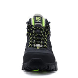 ▶  LARNMERN Botas con Punta de Acero para Hombre, Resistentes al Agua, Antideslizantes, disipativos, a Prueba de pinchazos, para Hombres, Zapatos de Seguridad en el Trabajo(26.5 cm, Verde Negro)