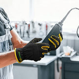 ▶ Guantes de jardinería DE trabajo utilitarios para hombres, guantes de jardinería, guantes de mecánica finos, guantes ligeros para pantalla táctil, color negro medio