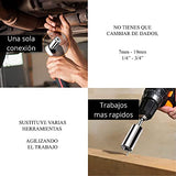 ▶ Universal Dado Llave Ajustable Juego Vaso, Dado Universal, Juego De Adaptadores Multifuncional, Set Universal Adaptador Enchufe Gator Grip Llaves Vaso 7 – 19 mm Ajustable