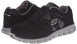 ▶ SKECHERS, Zapatos de Trabajo para Hombre, Synergy Ekron 77068, Negro/Carbón, 27 Ancho Medio