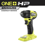 RYOBI 18V ONE+ HP Llave de impacto compacta sin escobillas de 3/8 pulgadas (solo herramienta)