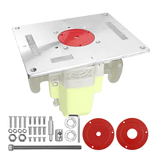Herramientas de carpintería Placa de inserción de mesa de enrutador de aluminio, placa de inserción de enrutador
