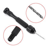 Juego de taladro de mano con tornillo de tornillo con 25 puntas torcidas, mini herramientas giratorias micro ideales para modelos y pasatiempo (negro)