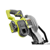 ▶ RYOBI  18 voltios ONE+ inalámbrico 7-1/4 pulgadas. Sierra ingletadora compuesta (solo herramienta) con hoja