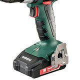 ▶ METABO Taladro inalámbrico de martillo sin escobillas de 18 V 2 x 2.0 Ah18 LT BL 2.0), taladro de martillo
