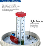 GKEEMARS Lámpara de torre de alarma de señal industrial LTE-1101J AC 110V, luz LED estroboscópica giratoria con zumbador para emergencia (rojo)