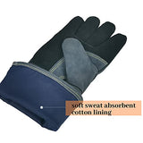 ▶ Guantes de soldador de forja de cuero/herrero/Mig/tig 16 pulgadas 932 °F resistentes al calor guantes a prueba de calor para barbacoa/parrilla/estufa/soldador TIG/Mig/soldadura con costuras de Kevlar manga larga gris