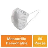 ▶ Mascarillas desechables  3M Nexcare  Uso Diario, 50 Piezas