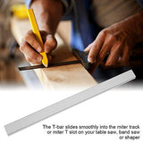 Herramientas Carpintería Aleación de aluminio T-Track Slot Inglete No poroso T-Bar Rail Slide Losa Carpintería Herramienta de carpintero(300mm)